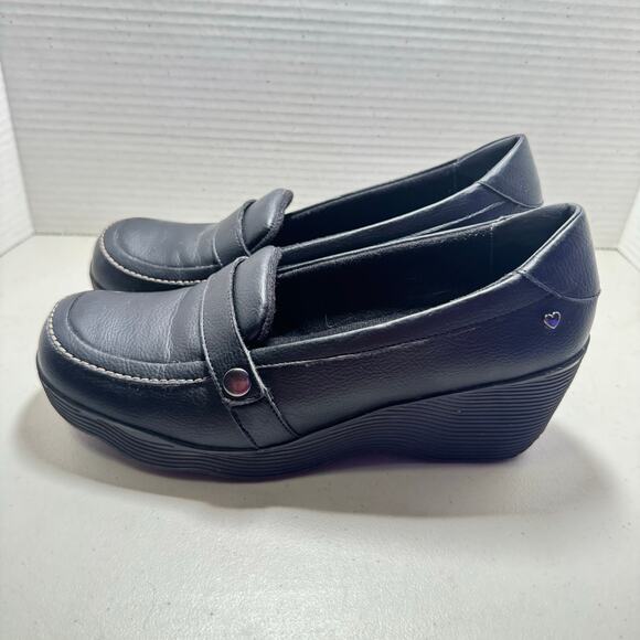 SKECHERS Platform black Loafers SZ 8.5 - Picture 4 of 7